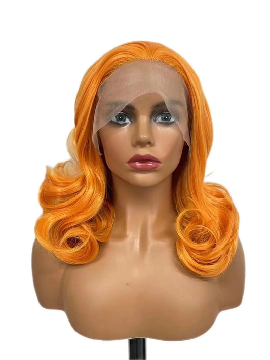 Custom Wholesale Synthetic Hair Lace Wig ,Short Hair Length Purple Hair Lace Women Wig wigworld