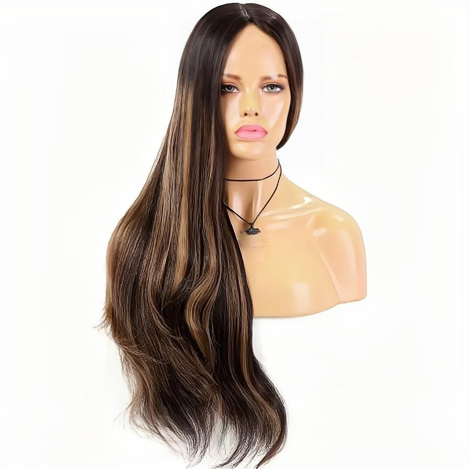 Human Hair Lace Wig Mixed Blonde Color 10 A 12 A 13 A Hair Grade Wig