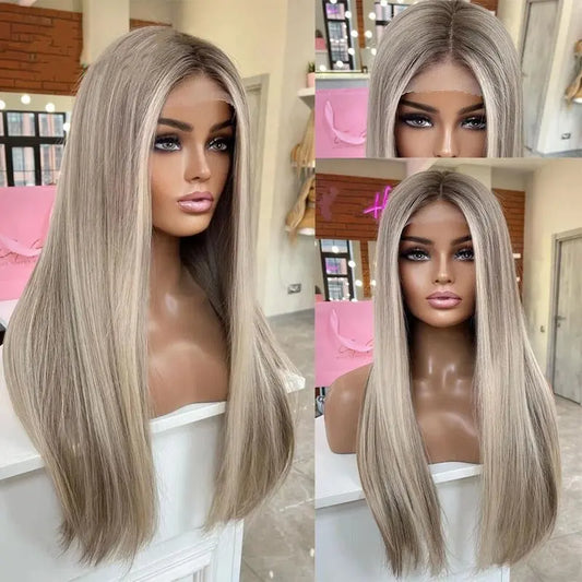 HighLight Mixed Color 12 A 13 A Human Hair Lace Wig