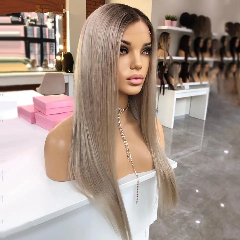 HighLight Mixed Color 12 A 13 A Human Hair Lace Wig
