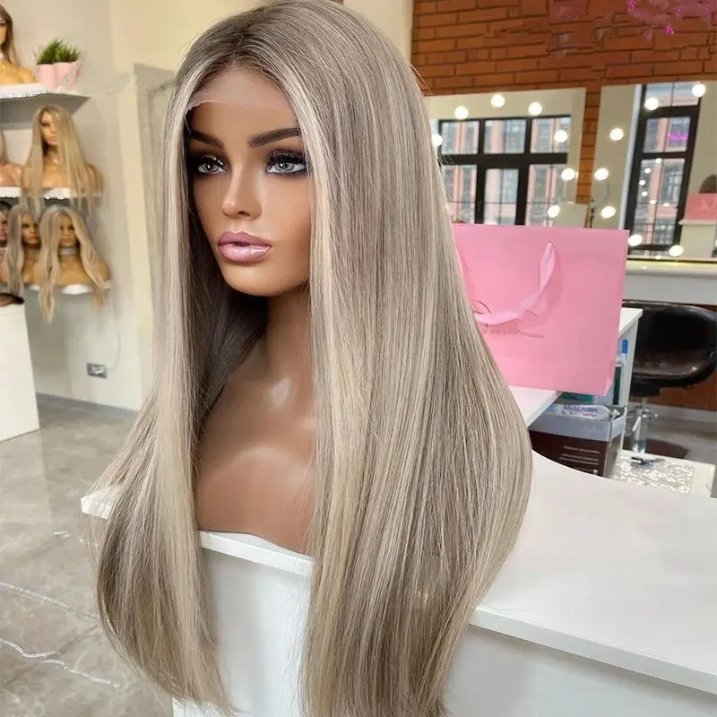 HighLight Mixed Color 12 A 13 A Human Hair Lace Wig